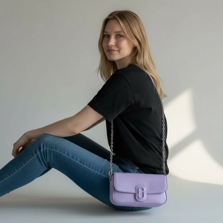 WhatsApp Image 2026-01-16 at 12.49.45 AM Marc Jacob The Clover Purple Color Sling Bag (With Box)