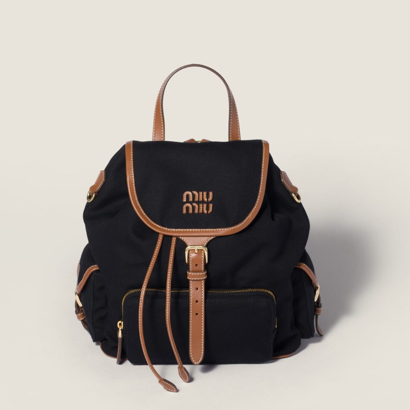 Miu Miu Black Canvas Backpack