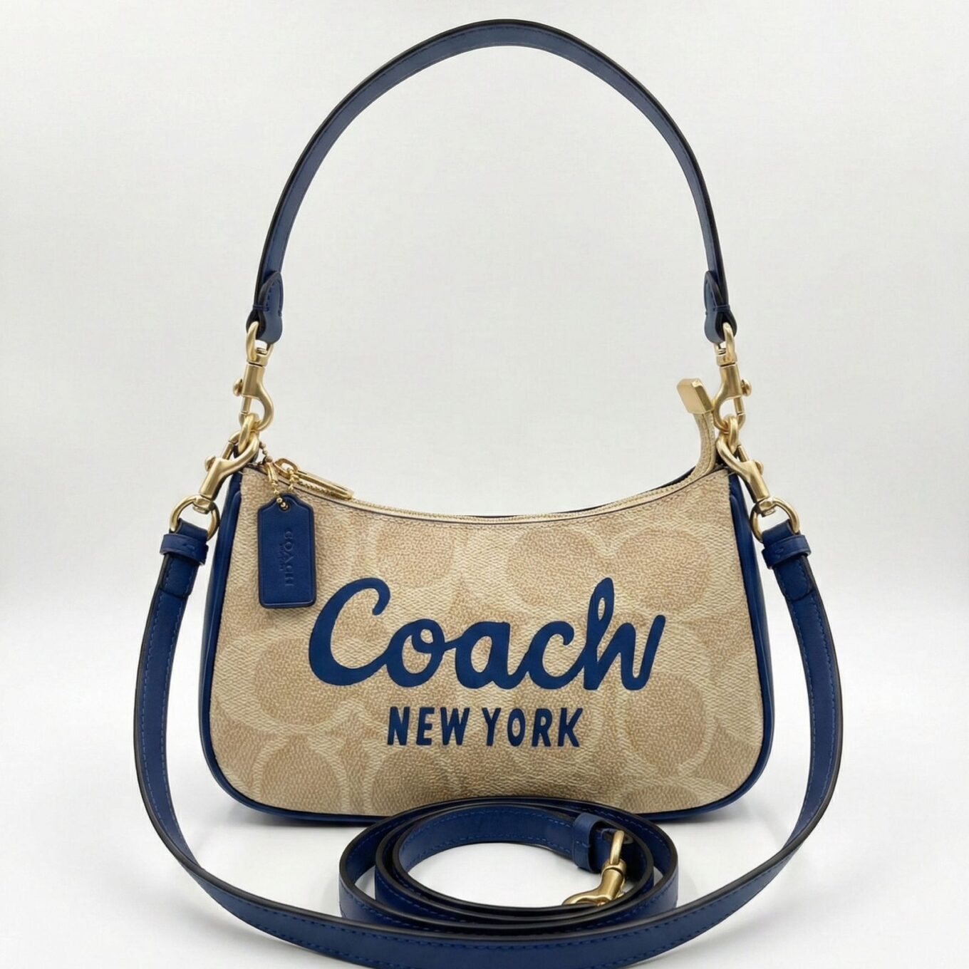 WhatsApp Image 2026-01-23 at 6.49.13 PM Coach Teri Signature Canvas Khaki Mini Crossbody Sling Bag (With Box)