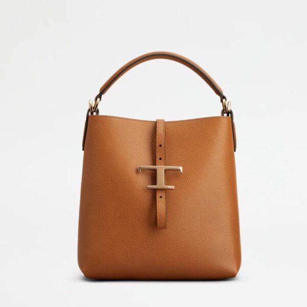 WhatsApp Image 2026-09-07 at 8.04.29 PM Tods T Timeless Brown Bucket Bag (With Box)
