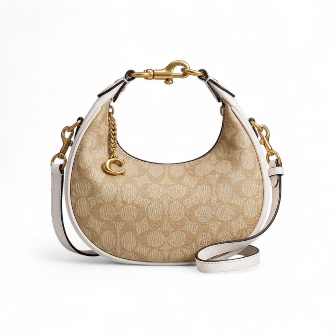 Coach Jonie Crossbody White Apricot Sling Bag (With Box)