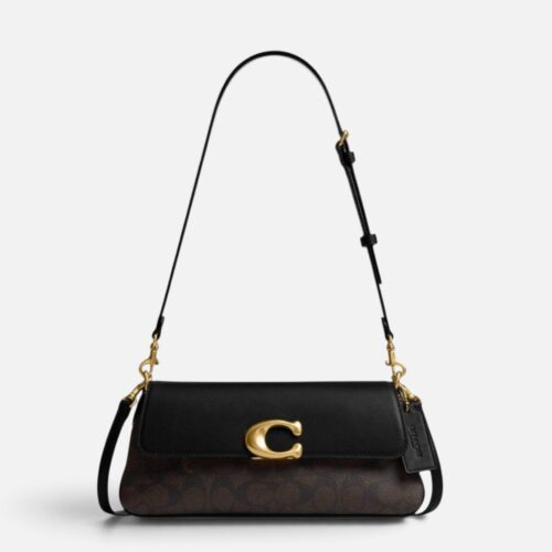 Coach Jet Coffee Black Shoulder Bag (With Box)