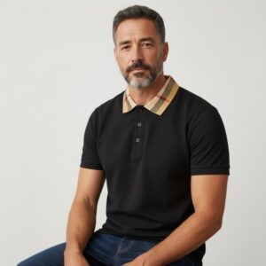 Amiri Logo Black Men's Polo Tshirt