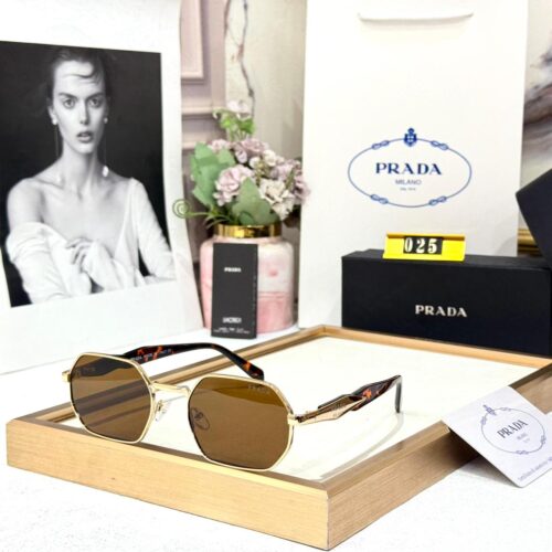 WhatsApp Image 2026-02-11 at 6.00.29 PM Prada Hexagonal Brown Unisex Sunglass