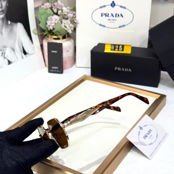 Prada Hexagonal Brown Unisex Sunglass