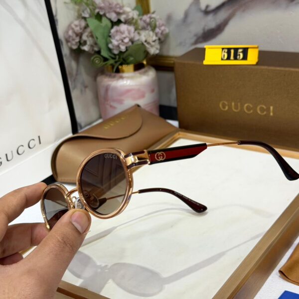 Gucci Oval Brown Sunglass For Women