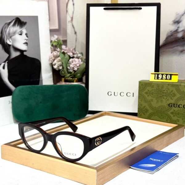 Gucci Black Brown Cat-Eye Optical Eyeglasses for Women