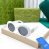 Gucci Round White Black Sunglass For Women