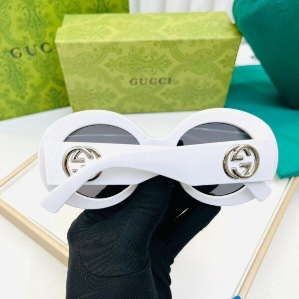 Gucci Round White Black Sunglass For Women