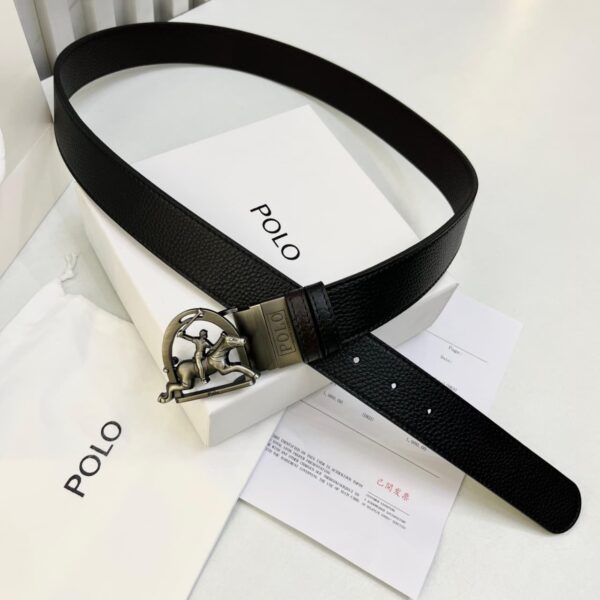 Ralph Lauren Polo Signature Horse Buckle Black Men's Belt