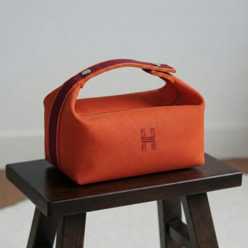 Hermes Bride A Brac Large Case Orange Color Hand Bag (With Box)