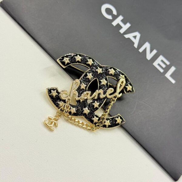 Chanel Star N Chain CC Brooch