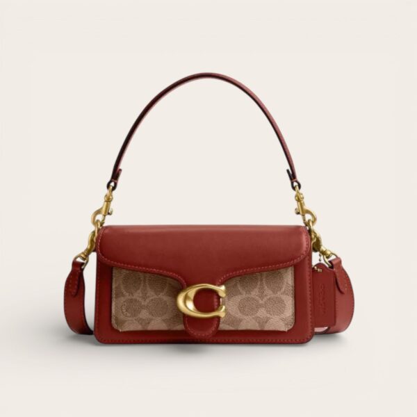 Coach Tabby 20 Apricot Tan Shoulder Bag (With Box)