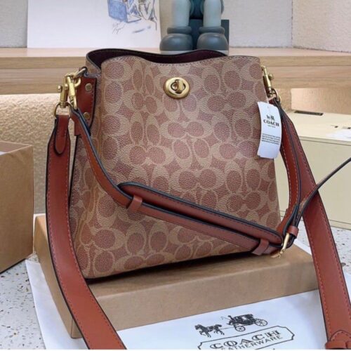 WhatsApp Image 2026-02-21 at 3.58.01 PM Coach Willow Bucket Apricot Tan Shoulder Bag (With Box)