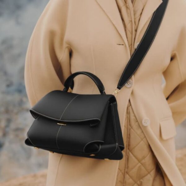 Polene Mokki Black Handbag (With Box)