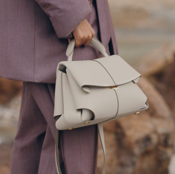 Polene Mokki White Chalk Handbag (With Box)