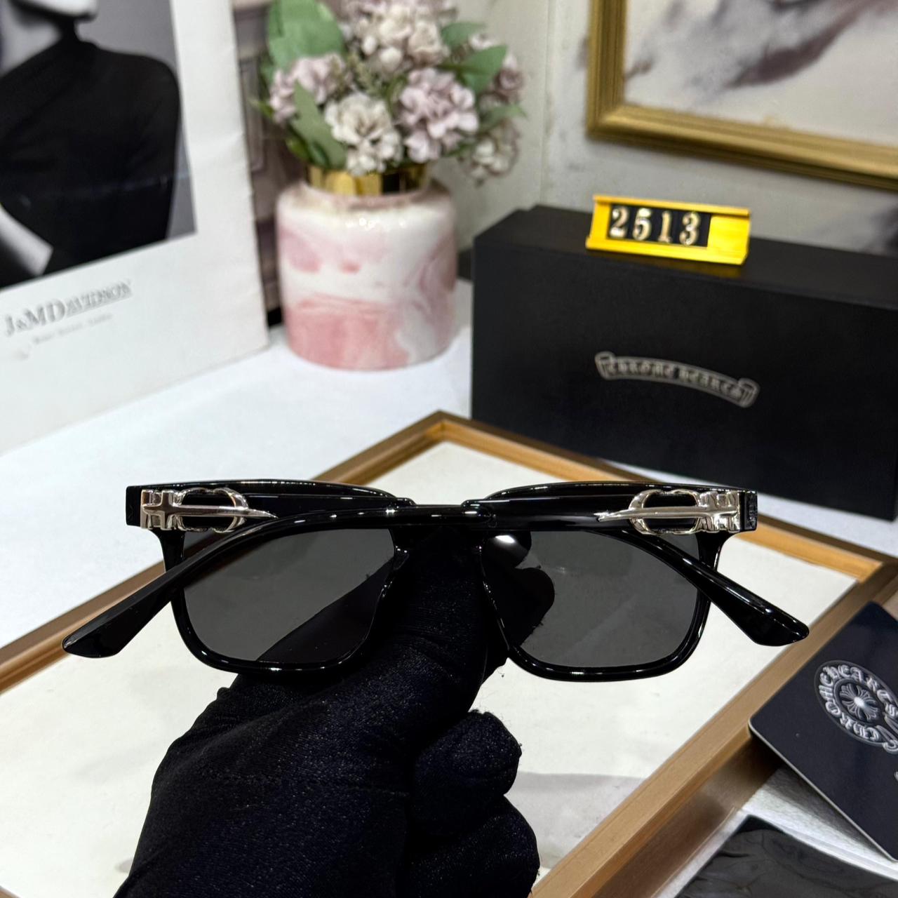 Chrome Hearts Square Frame Black Acetate Men Sunglasses