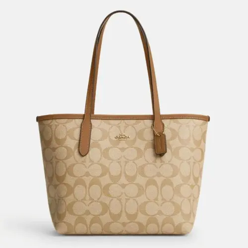 Coach Apricot Small City Tote (With Box)