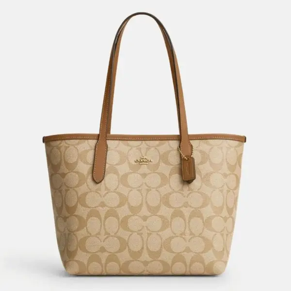 Coach Apricot Small City Tote (With Box)