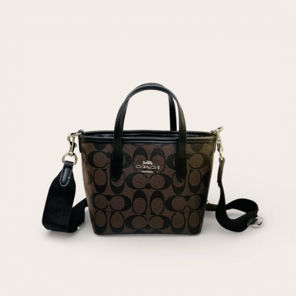 Coach Coffee Mini City Tote (With Box)