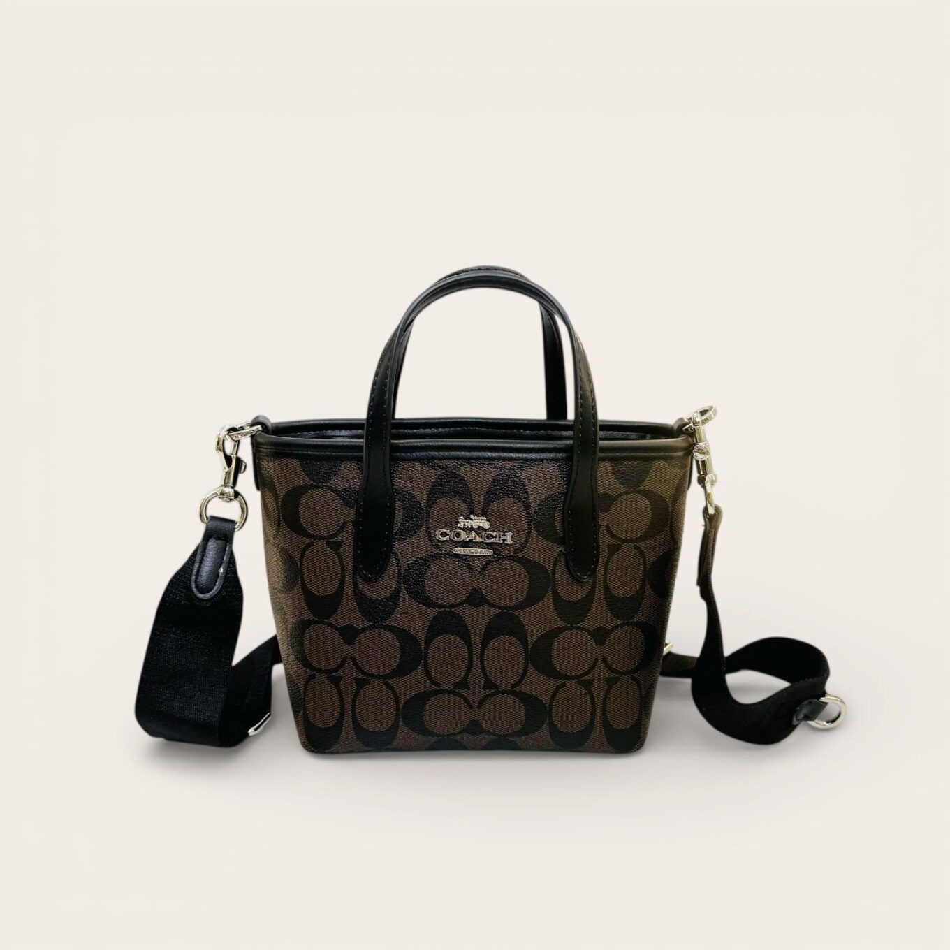 Coach Coffee Mini City Tote (With Box)