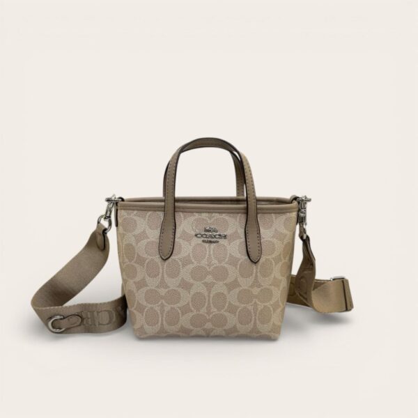 WhatsApp Image 2026-03-27 at 8.26.26 PM (1) Coach Apricot Khaki Mini City Tote (With Box)