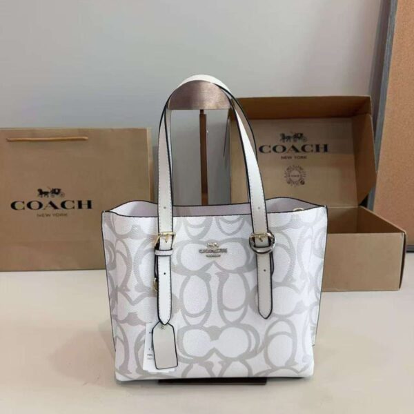 WhatsApp Image 2026-03-28 at 10.50.34 AM Coach Mollie 25 White Medium Tote (With Box)