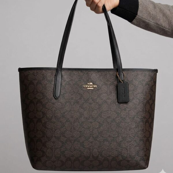 WhatsApp Image 2026-03-28 at 5.39.56 PM Coach Coffee Black Large City Tote