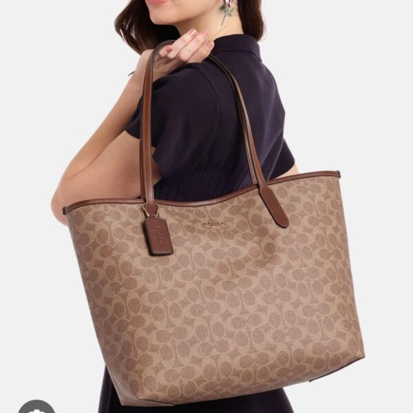 WhatsApp Image 2026-03-28 at 5.48.08 PM Coach Brown Large City Tote
