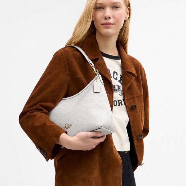 WhatsApp Image 2026-03-28 at 8.46.55 PM (1) Coach Laurel Signature White Shoulder Bag (With Box)