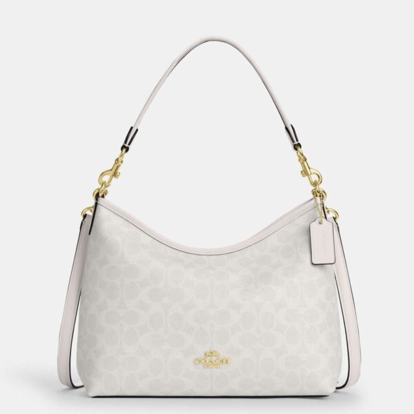 WhatsApp Image 2026-03-28 at 8.46.55 PM Coach Laurel Signature White Shoulder Bag (With Box)
