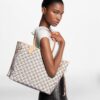 Louis Vuitton Neverfull MM White Check Premium Tote Bag (With Double Box)