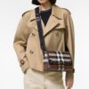 Burberry Note Small Check Birch Brown Sling Bag (With Box)
