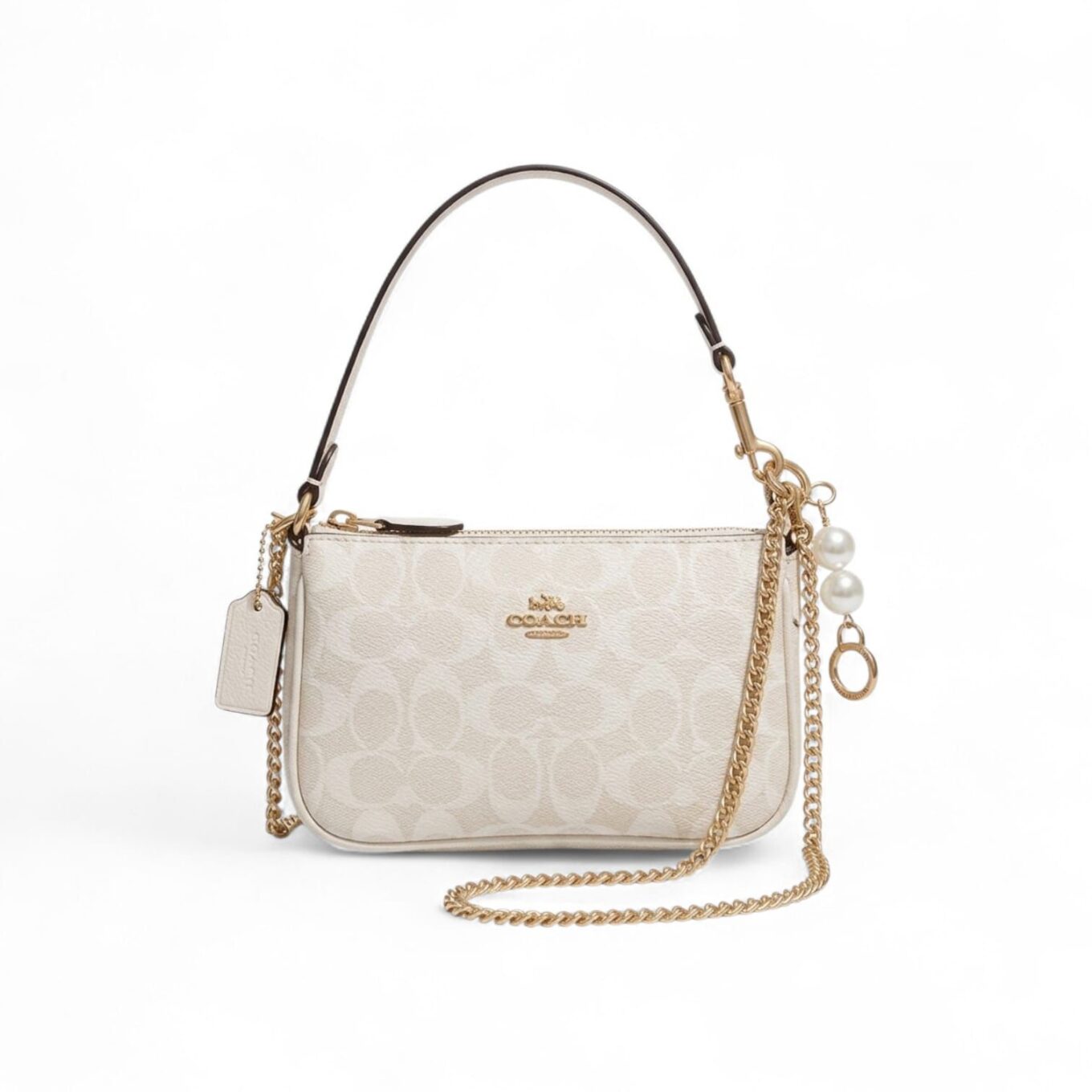 Coach Nolita 19 White Signature Shoulder Bag (With Box)