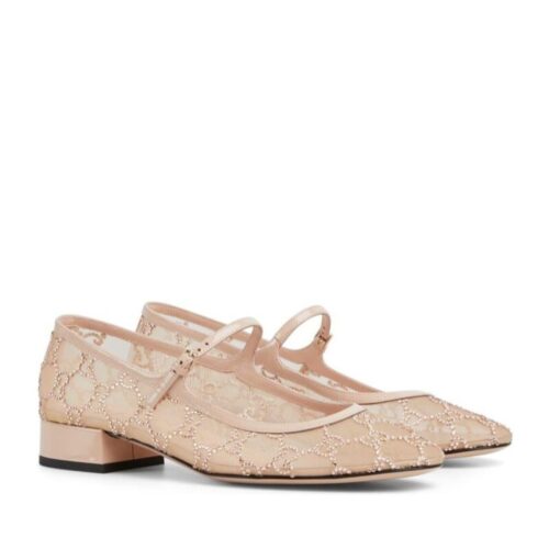 WhatsApp Image 2026-04-14 at 10.40.10 PM Gucci GG Beige Crystal Ballet Flat