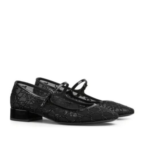 WhatsApp Image 2026-04-14 at 10.44.39 PM Gucci GG Black Crystal Ballet Flat