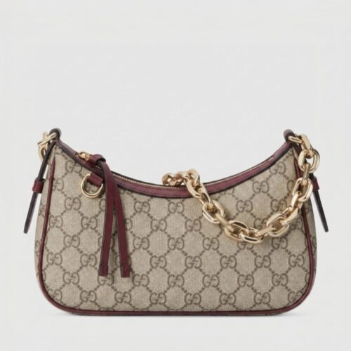 WhatsApp Image 2026-04-20 at 9.12.35 PM Gucci GG Beige Wine Small Shoulder Bag (Double Box)