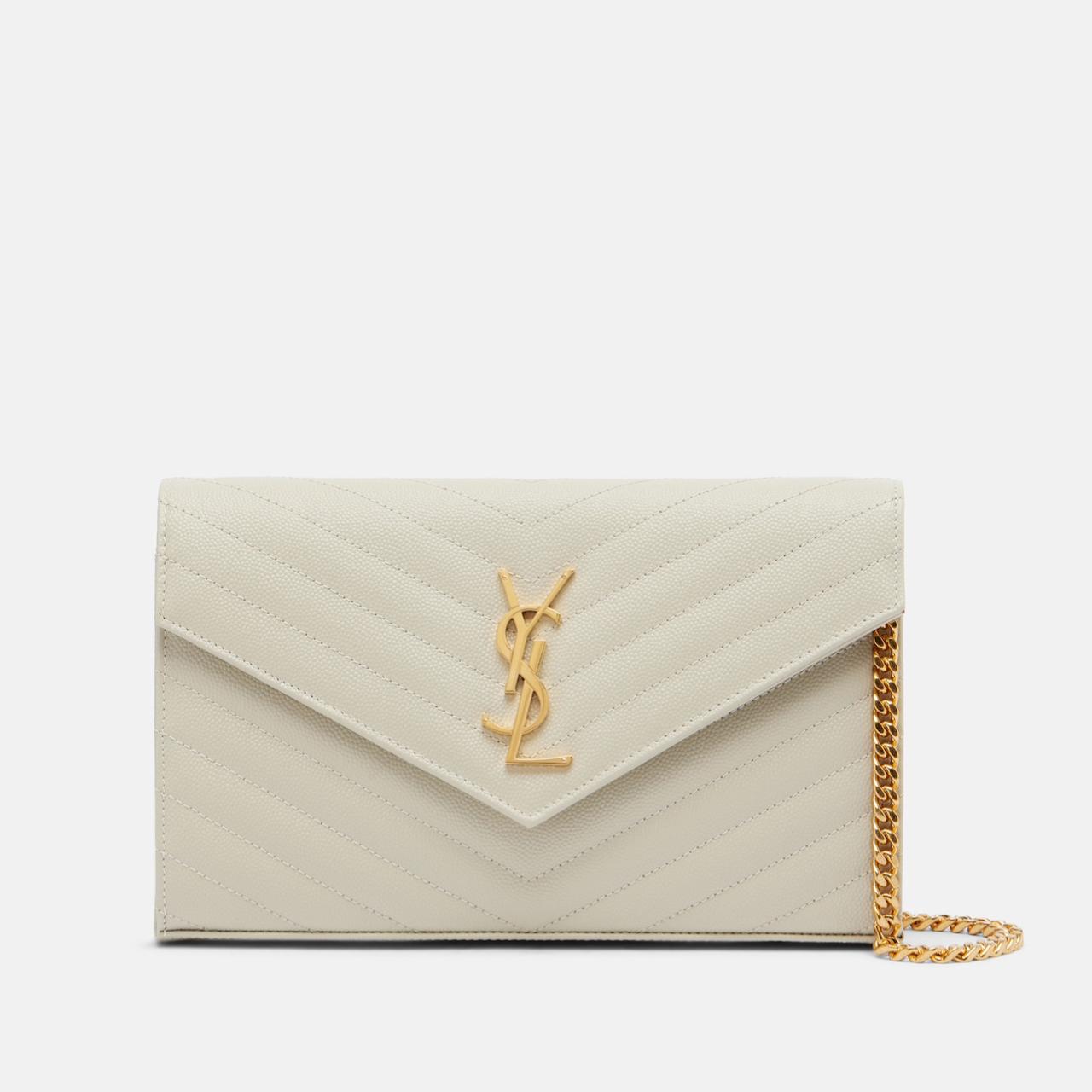 YSL White Envelope Sling Bag (With Box)