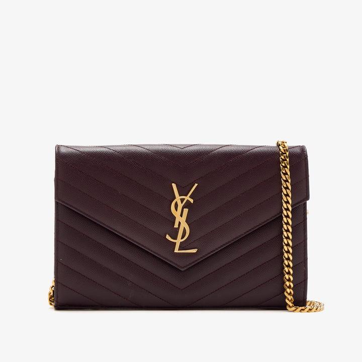 YSL Wine Envelope Sling Bag (With Box)