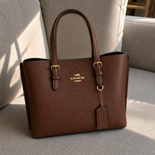 Coach Mollie 25 Coffee Tote Bag (With Box)