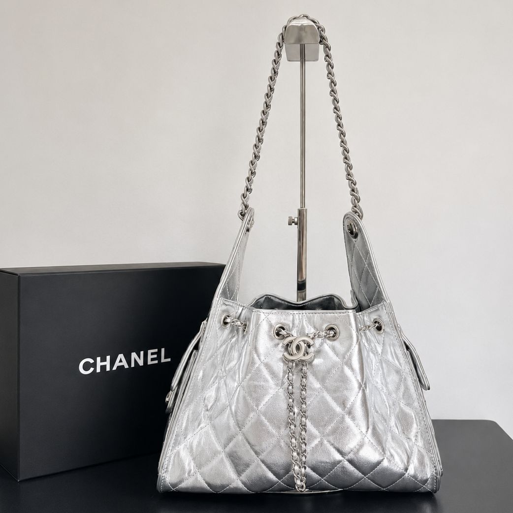 Chanel Iconic 25 Silver Premium Handbag