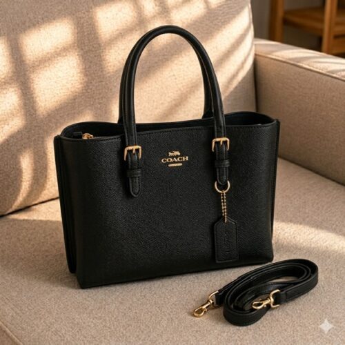 Coach Mollie 25 Black Tote Bag (With Box)