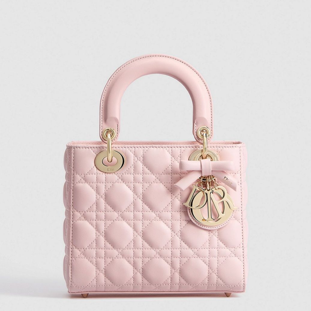 Dior Small Lady Dior Pink Color Premium Handbag (With Double Box)
