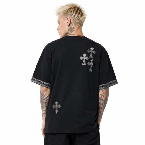 Chrome Hearts Tonal Cross Pocket Black T-Shirt