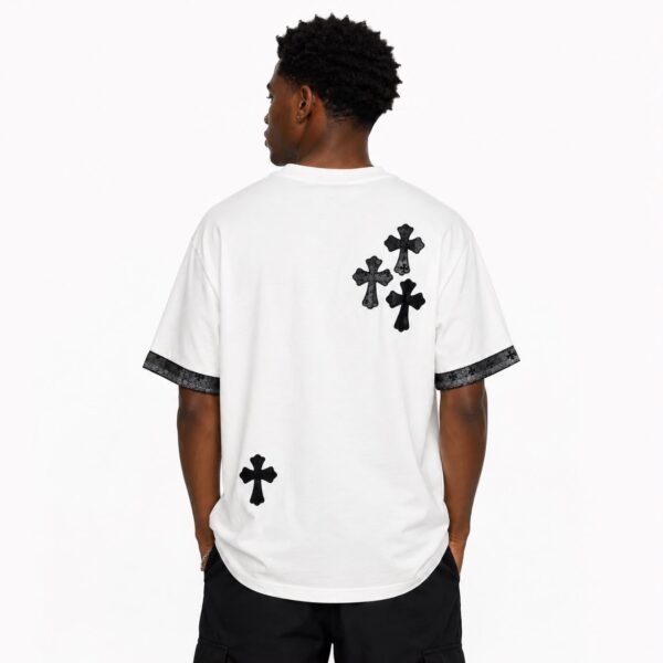 Chrome Hearts Tonal Cross Pocket White T-Shirt