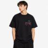 Dior Floral Brush Logo Black T-Shirt