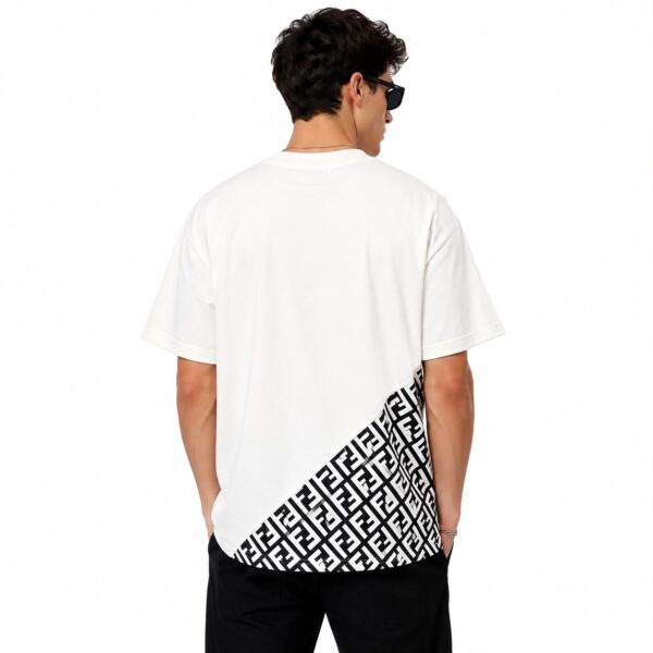 Fendi Diagonal FF Monogram White T-Shirt