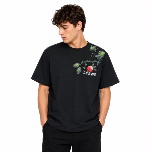 Loewe Wildflower Logo Black T-Shirt