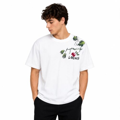 Loewe Wildflower Logo White T-Shirt