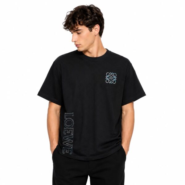 Loewe Embroidered Anagram Black T-Shirt